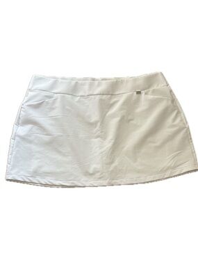 Greg Norman Golf Skort Play Dry White Performance Stretch Tennis Pickleball XXL